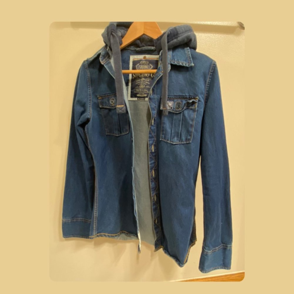 Superdry Denim Jacket w/ Hood Size M